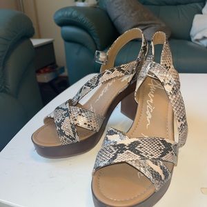 Snakeskin heels